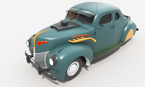 Car Retro Car Premium Car Beetle 3d model