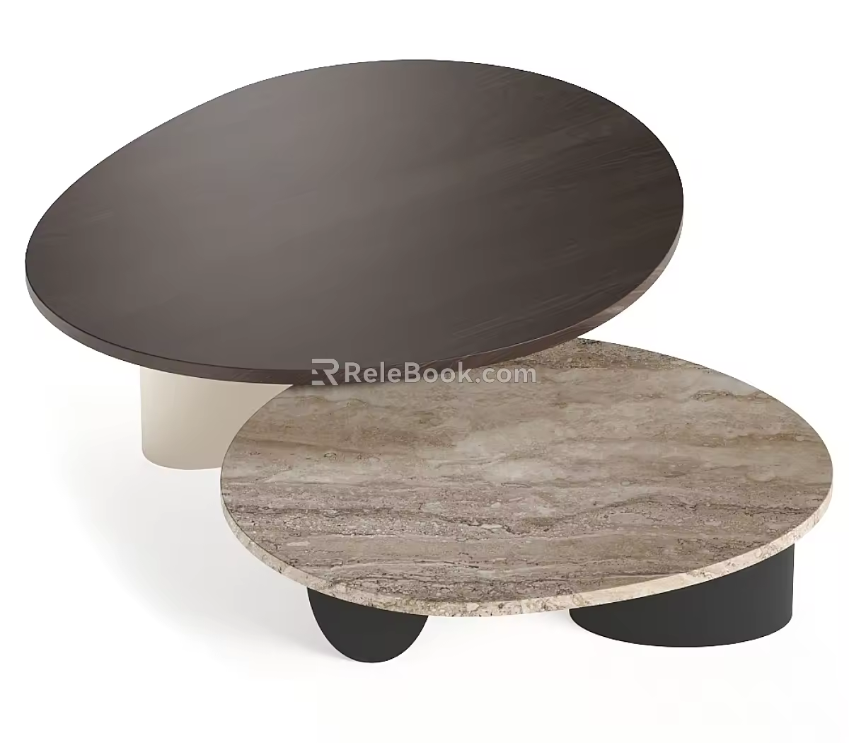 Italian Coffee Table Combination Coffee Table Stone Coffee Table Wooden Coffee Table Round Table 3d model