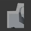 Detailed Architectural Model With Tiled Sloped Roof Arched Window And Brick Walls