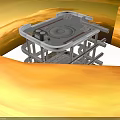 Metal Building Structure With Square Design Top Platform Circular Components And Multi Layer Railing Frame