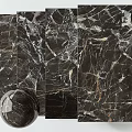 Natural Black Marble Flooring With Elegant Vein Texture For Home Interior Design