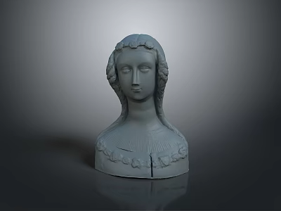 3D Printed Medical Training Model Featuring Detailed Sculpted Human Head Design 3d model