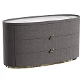 Elegant Modern Bedside Tables With Fabric Drawers Brass Handles And Neutral Tones Interior Design