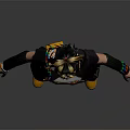 Stylish 3D Character With Colorful Braids Mask Wristbands Star Pattern Cargo Pants And Sneakers