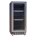 Stainless Steel Wine Cooler with Glass Door Digital Temperature Control and Adjustable Shelves