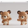 Cute Brown Teddy Bear Dolls In Different Poses With Adorable Expressions