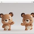 Modern Doll Bear Doll 3d model