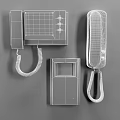 Video Doorbell System With Screen And Telephone Style Wall Mounted White Components