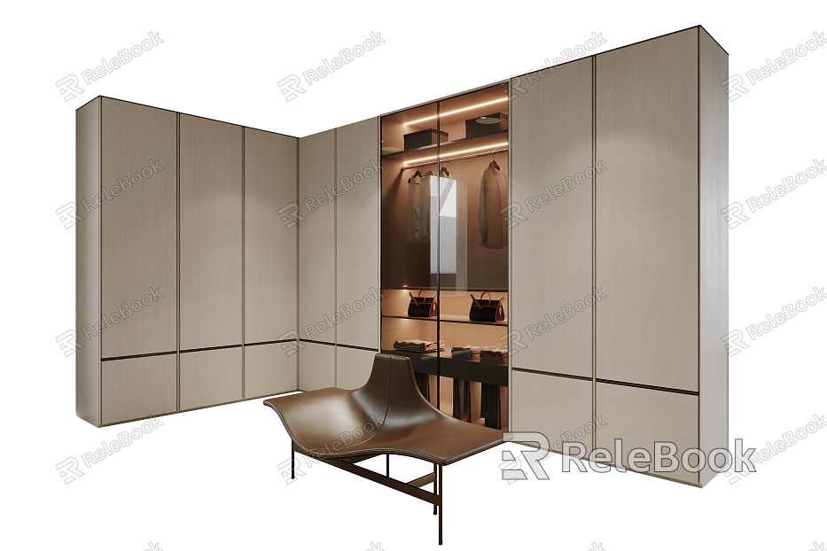 Modern Log Wardrobe Glass Wardrobe model