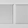 Modern Window Blinds In Two Styles With Adjustable Slats And Light Control 3d model