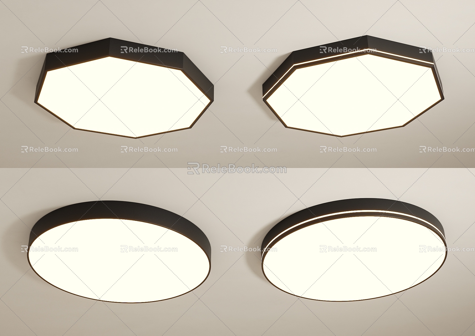 Modern minimalist ceiling lamp model