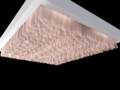 Modern Ceiling Design With Layered 3D Textured Structure And Integrated Lighting 3d model
