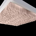 Modern Ceiling Design With Layered 3D Textured Structure And Integrated Lighting
