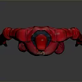 Red Superhero Costume Design With White Chest Logo Black Gloves And Boots