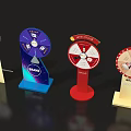 Colorful Commercial Spinning Wheel Display Equipment For Brand Promotion Stand Base
