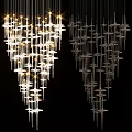 Modern Crystal Chandeliers With Layered Design And Illuminated Details For Elegant Interiors