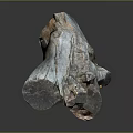 Natural Wood And Stone Decorative Sculpture With Organic Texture And Artistic Details