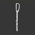 Ornate Silver Hardware Tools Pendant Featuring Intricate Leaf And Floral Patterns