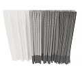 Modern Striped Curtains With Neutral Tones And Layered Textured Fabric Design