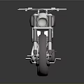 Cruiser Motorcycle with Brown White Body V-Type Engine Single Seat Alloy Wheels Glossy Finish