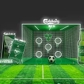 Carlsberg Themed Interactive Zone With Football Goal Soccer Ball Green Grass And Beer Bottle