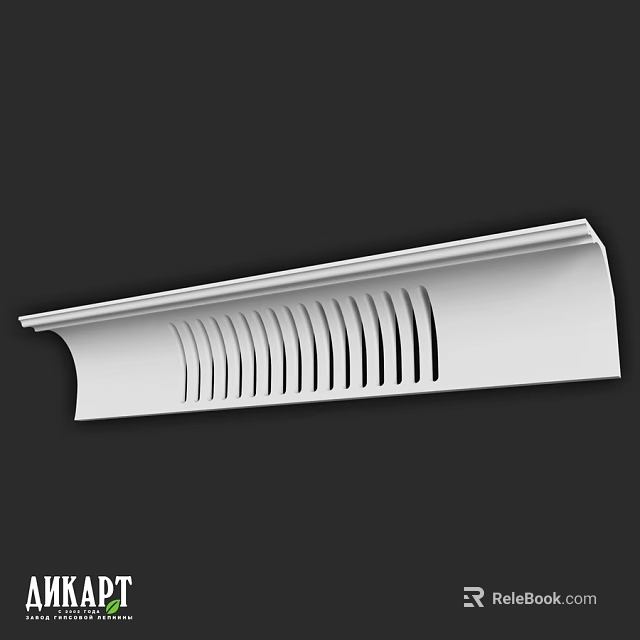Architectural Building Component White Surface With Vertical Grooved Pattern Modern Design 3d model 