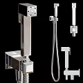 Elegant Modern Golden Shower System With Handheld Fixed Heads And Faucet