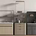 Modern Storage Cabinet Units With Light Wood Beige And Dark Gray Designs And Shelves