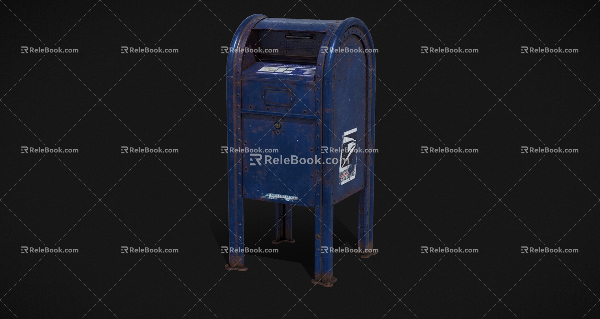 Posting Box Old Mailbox Old Mailbox Iron Mailbox Old Posting Box Low Face Number Low Model Simple Model Game Sub-era Film and Television Level Super Realistic High Precision 3d model