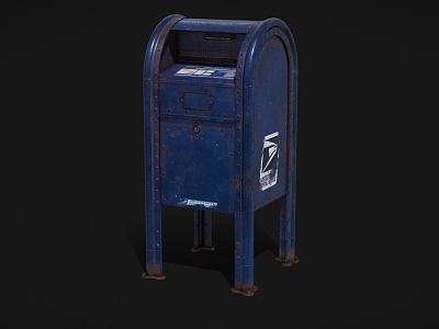 Posting Box Old Mailbox Old Mailbox Iron Mailbox Old Posting Box Low Face Number Low Model Simple Model Game Sub-era Film and Television Level Super Realistic High Precision 3d model