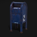 Posting Box Old Mailbox Old Mailbox Iron Mailbox Old Posting Box Low Face Number Low Model Simple Model Game Sub-era Film and Television Level Super Realistic High Precision 3d model