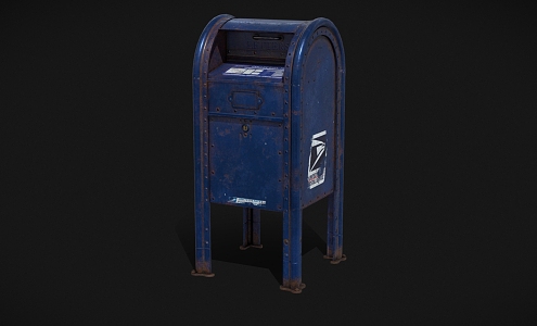 Posting Box Old Mailbox Old Mailbox Iron Mailbox Old Posting Box Low Face Number Low Model Simple Model Game Sub-era Film and Television Level Super Realistic High Precision 3d model