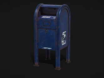 Posting Box Old Mailbox Old Mailbox Iron Mailbox Old Posting Box Low Face Number Low Model Simple Model Game Sub-era Film and Television Level Super Realistic High Precision 3d model