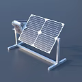 Solar Panel Power System With Sturdy Metal Stand And Adjustable Structure 3d model