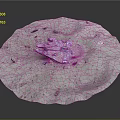 Mysterious Circular Sandy Surface With Small Metal Structure And Scattered Debris 3d model