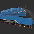 Blue Vintage Steam Locomotive With Digital Locomotive Lettering And N 448 Number