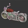 Classic Silver Motorcycle With Red Fuel Tank Vintage Design And Chrome Accents