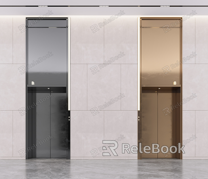 Modern elevator door elevator combination model