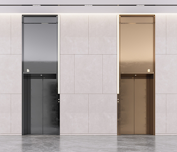 Modern elevator door elevator combination 3d model