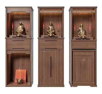 new chinese-style buddha cabinet buddha shrine 3d model