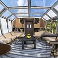 Yacht Cabin VIP Room Interior 3D Effect 3d model