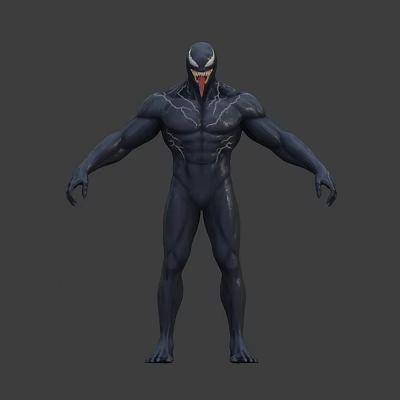 Modern Game Character Venom 3d model