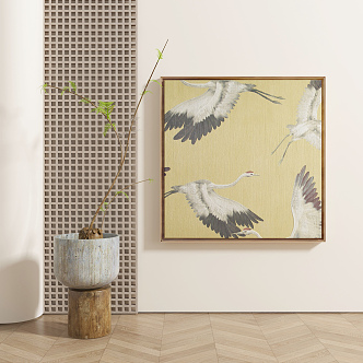 New Chinese Animal Painting Abstract Decorative Painting 3d model