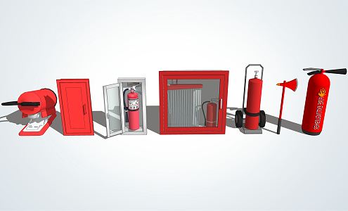 modern fire fighting equipment fire fighting equipment 3d model