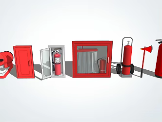 modern fire fighting equipment fire fighting equipment 3d model
