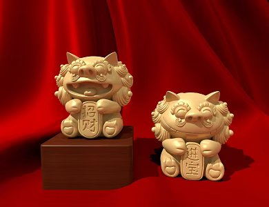 Lucid ornaments Metal ornaments 3d model