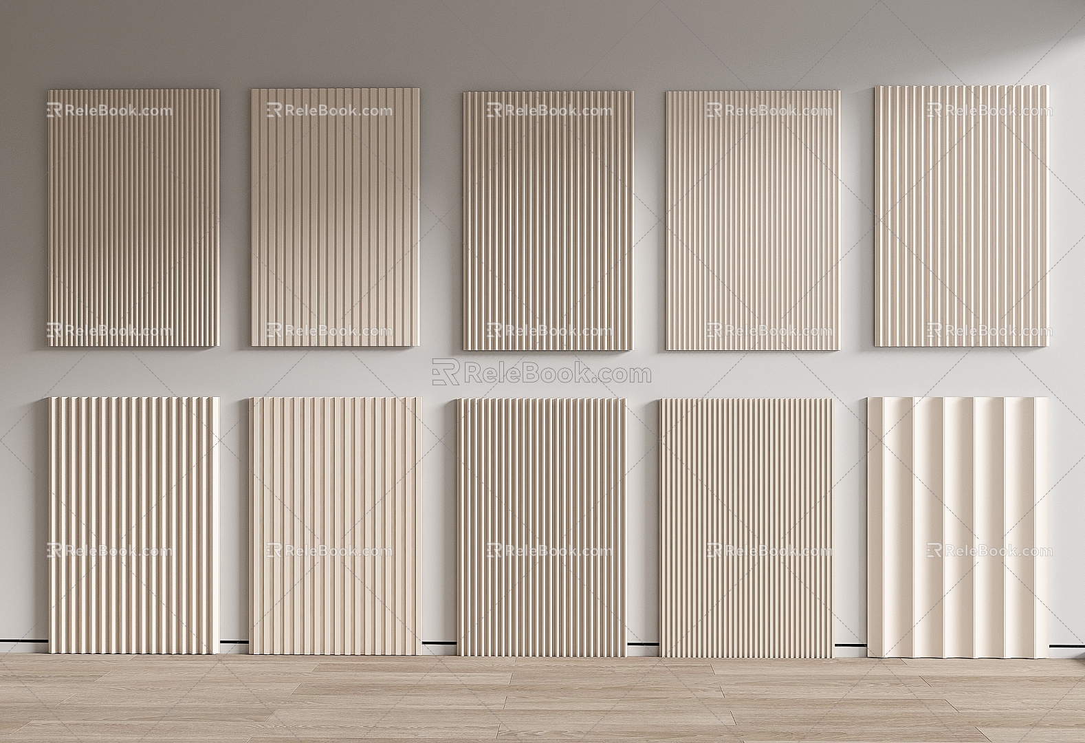 Modern wall panel wood veneer wall panel wall panel wall panel wall panel wood board 3d model