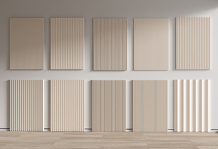 Modern wall panel wood veneer wall panel wall panel wall panel wall panel wood board 3d model