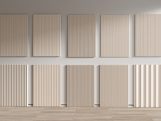 Modern wall panel wood veneer wall panel wall panel wall panel wall panel wood board 3d model