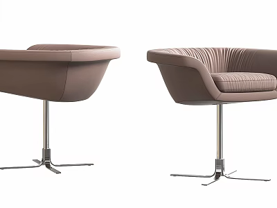 Modern Elegant Massage Chair With Leather Upholstery Metal Star Base And Seam Details 3d model